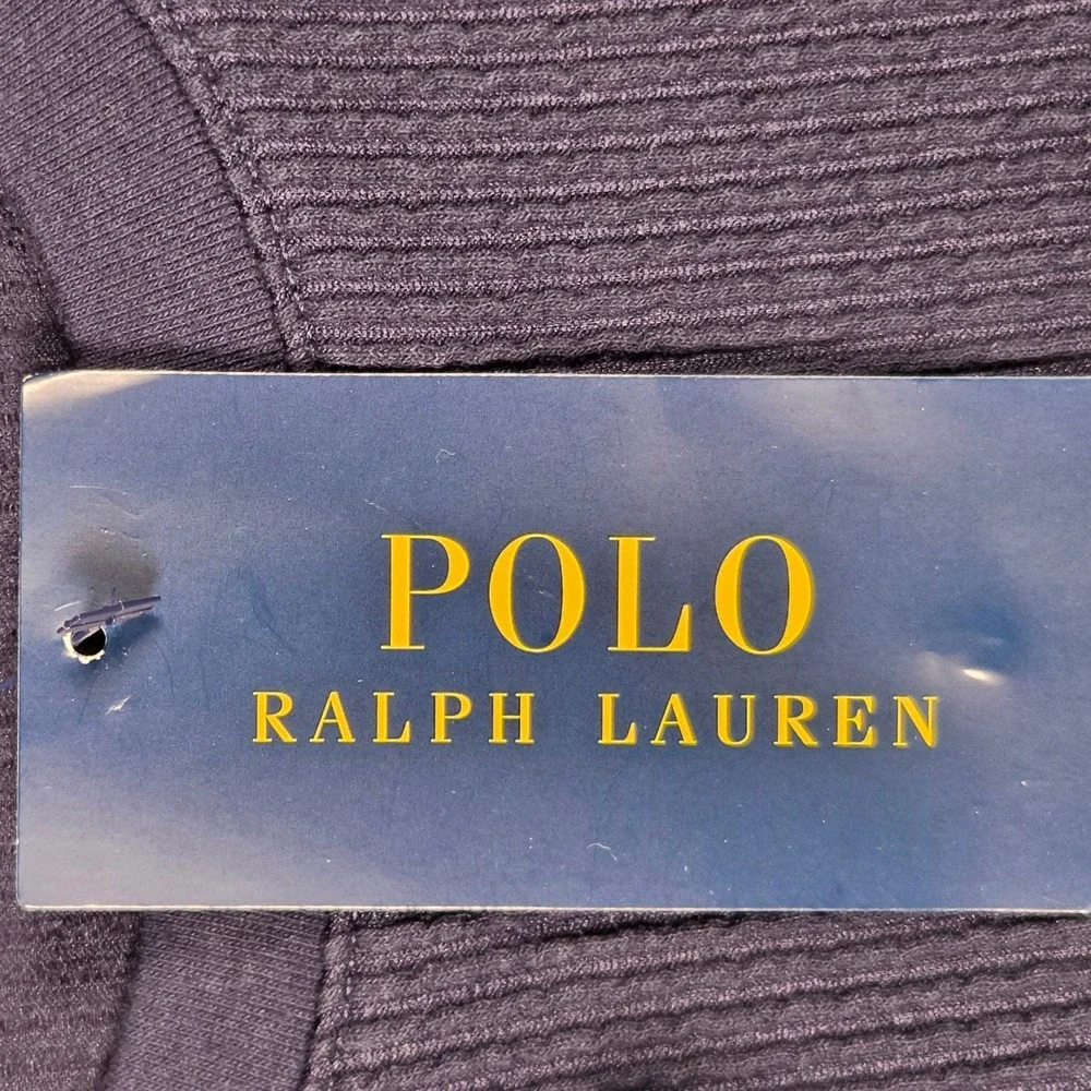 Polo Ralph Lauren Shirt Mens XL Navy Blue Ribbed Sleepwear Crewneck T-Shirt NEW